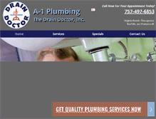 Tablet Screenshot of a1plumbingdraindoctor.com